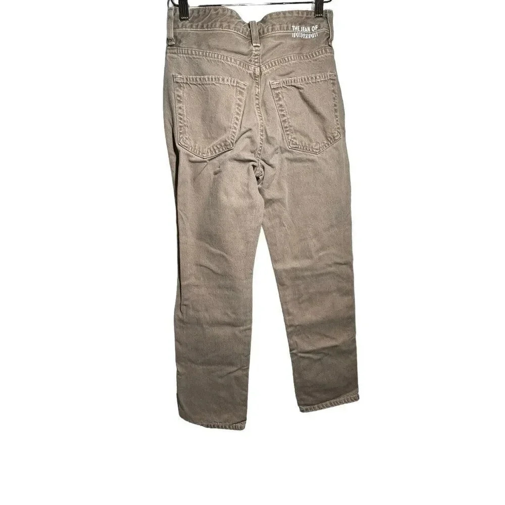 AG Alexxis Crop High-Rise Vintage Fit Jean Size 23 beige Tan denim jeans - Picture 6 of 8